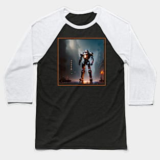 Steampunk Robot Warrior Baseball T-Shirt